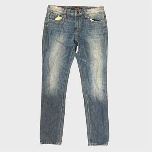 Joe's Jeans Women's 26x27 Blue Cotton Denim Slim Ankle Riya Distressed Casual